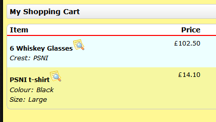 XMS-Systems E-Commerce - View Options in Cart