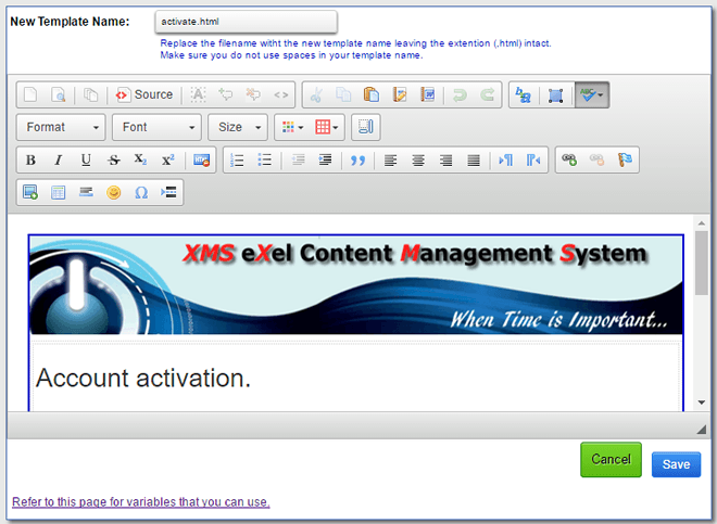edit XMS Systems email