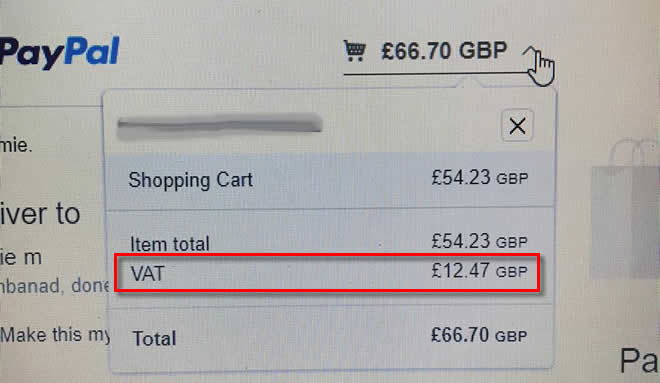 PayPal adding extra VAT to XMS Systems Cart Total
