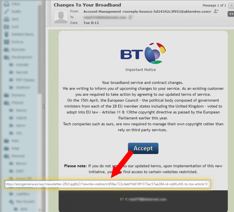 BT Scam Email