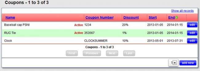XMS E-Commerce Discount Coupons
