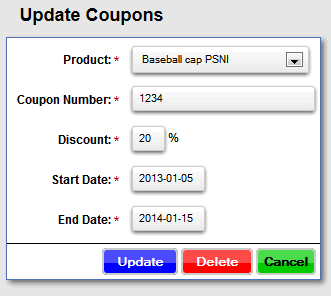 XMS E-Commerce Discount Coupons Update