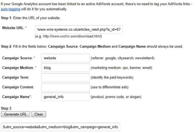 Google Analytics URL Builder for Email Campaign Tracking